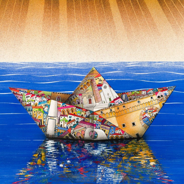 Fine Art Print, Paper Boat, Paolo Lazzerini, Arteviae