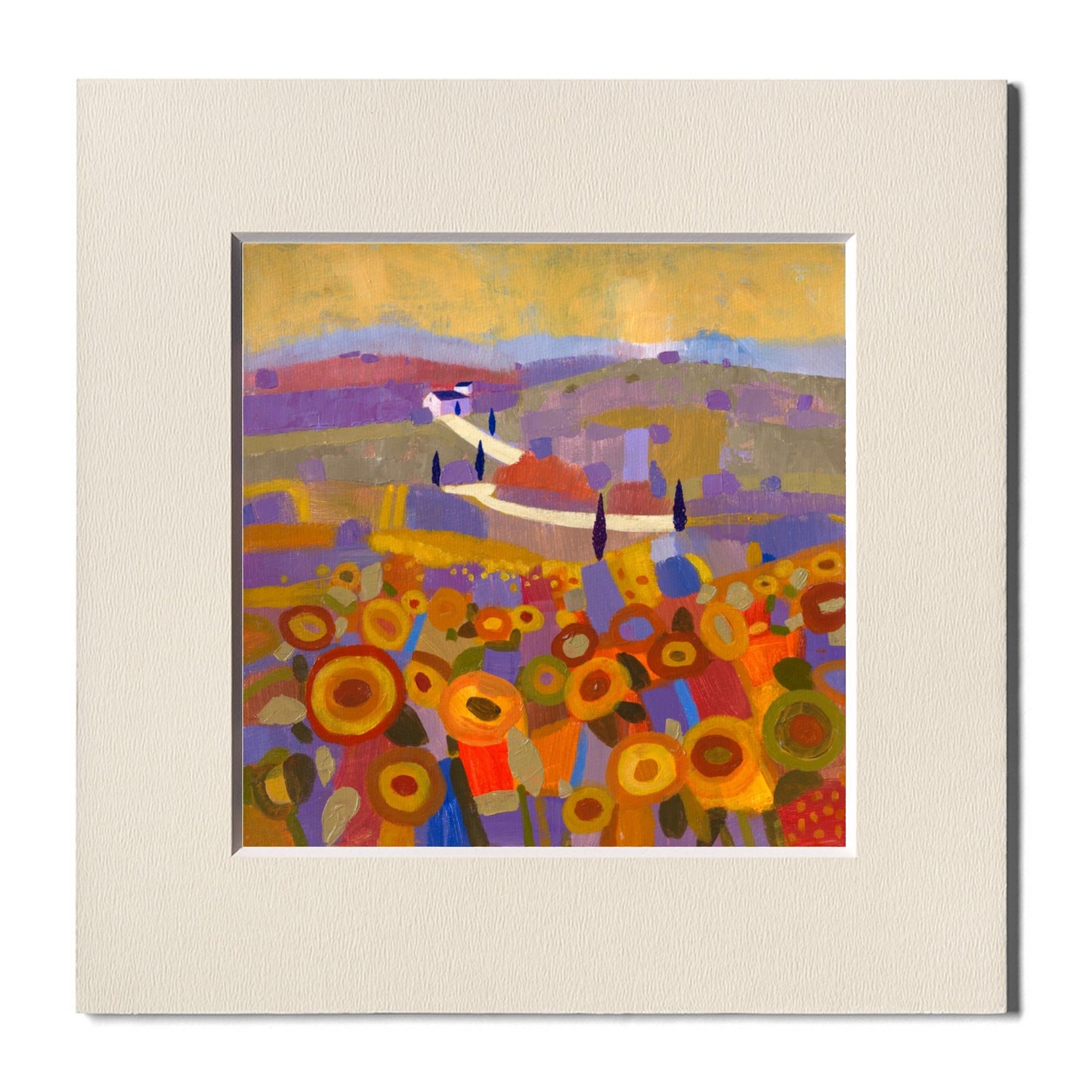 Fine Art Print, Tuscany, Orange Fields, Giuliana Lazzerini, Arteviae