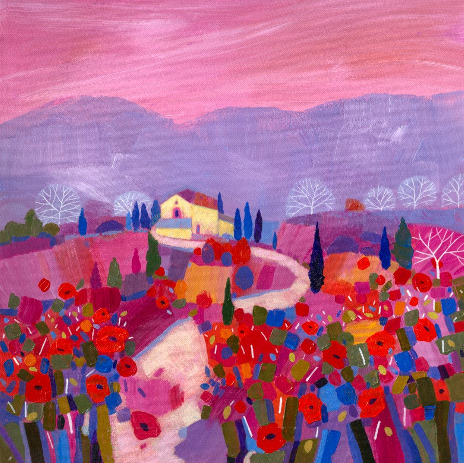 Fine Art Print, Tuscany, Rose Fields, Giuliana Lazzerini, Arteviae