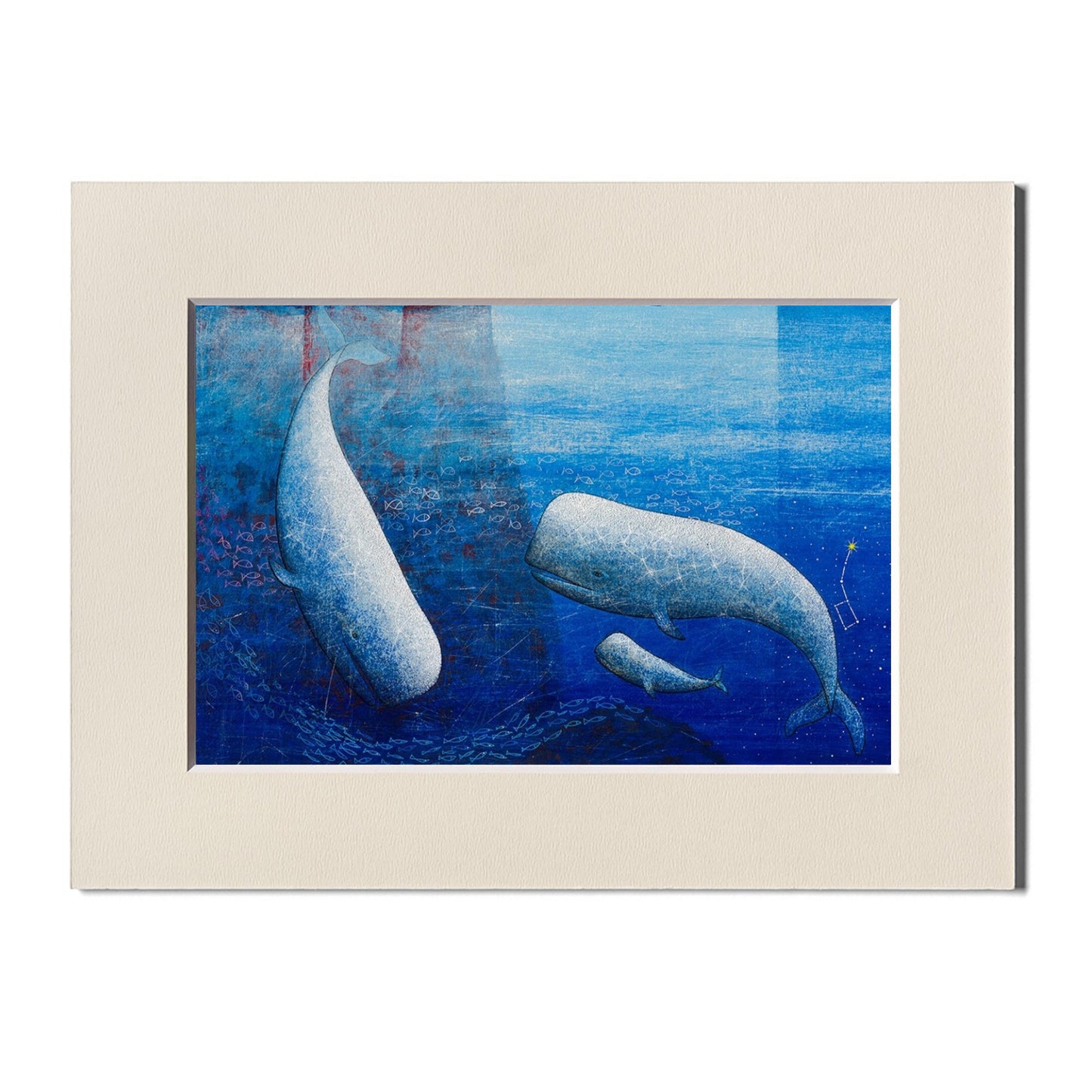 Fine Art Print, Whales, Family, Paolo Lazzerini, Arteviae