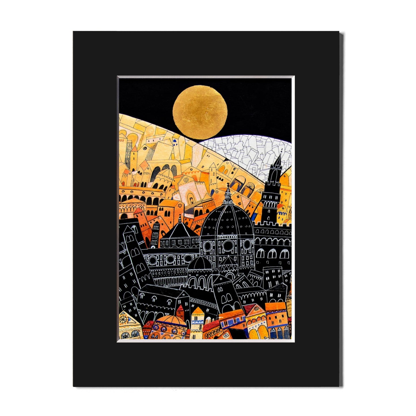 Fine Art Print, Florence, Sunset Vertical, Paolo Lazzerini, Arteviae