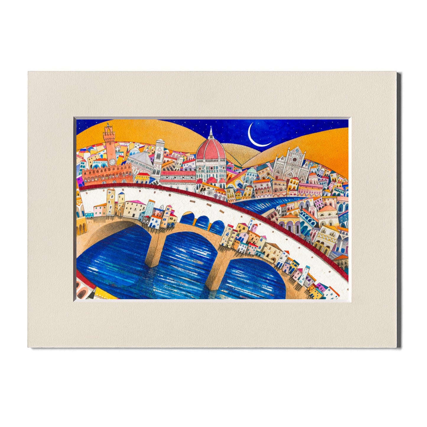 Fine Art Print, Florence, Ponte Vecchio Horizontal, Paolo Lazzerini, Arteviae