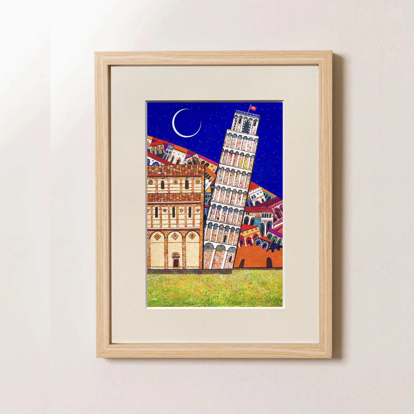 Fine Art Print, Pisa, Leaning Tower, Paolo Lazzerini, Arteviae